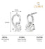 CLARA 925 Sterling Silver Solitaire Studs Earrings  