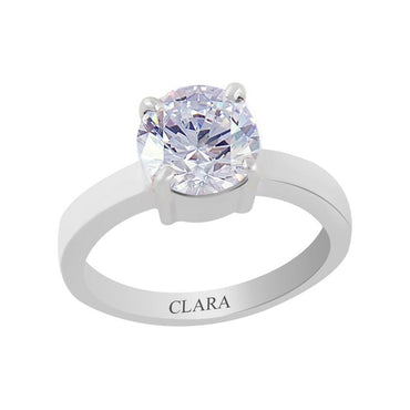 Certified Zircon Prongs Silver Ring 5.5cts or 6.25ratti