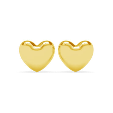 Silver Stella Golden Heart Stud Earrings