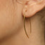 CLARA 925 Sterling Silver Kira Hoop Earring Gold Plated Gift for Women & Girls