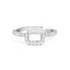 CLARA Pure 925 Sterling Silver U shape Finger Ring with Adjustable Band 