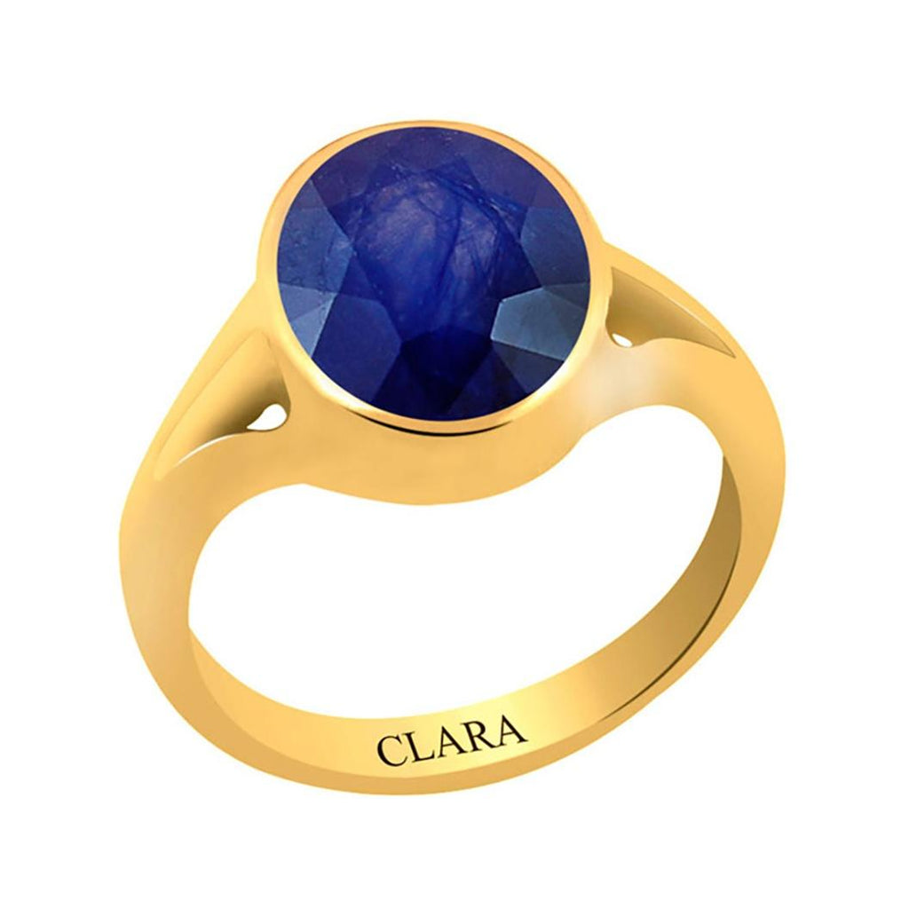 Certified Blue Sapphire (Neelam) Zoya Panchdhatu Ring 3.9cts or 4.25ratti