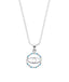 CLARA 925 Sterling Silver Evil Eye Circle Pendant Chain Necklace 