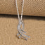 CLARA 925 Sterling Silver Iris Pendant Chain Necklace 