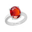 Certified Gomed Hessonite Prongs Silver Ring 8.3cts or 9.25ratti