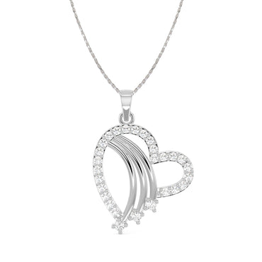 CLARA 925 Sterling Silver Isal Heart Pendant Chain Necklace 