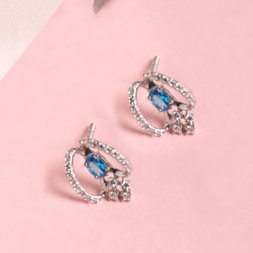 CLARA 925 Sterling Silver Stella Earrings with Screw Back 