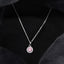 Silver Tove Pink Solitaire Pendant Chain