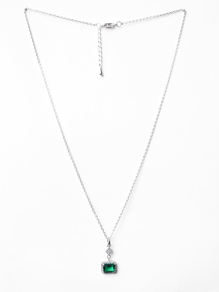 CLARA 925 Sterling Silver Bianca Pendant Chain Necklace 