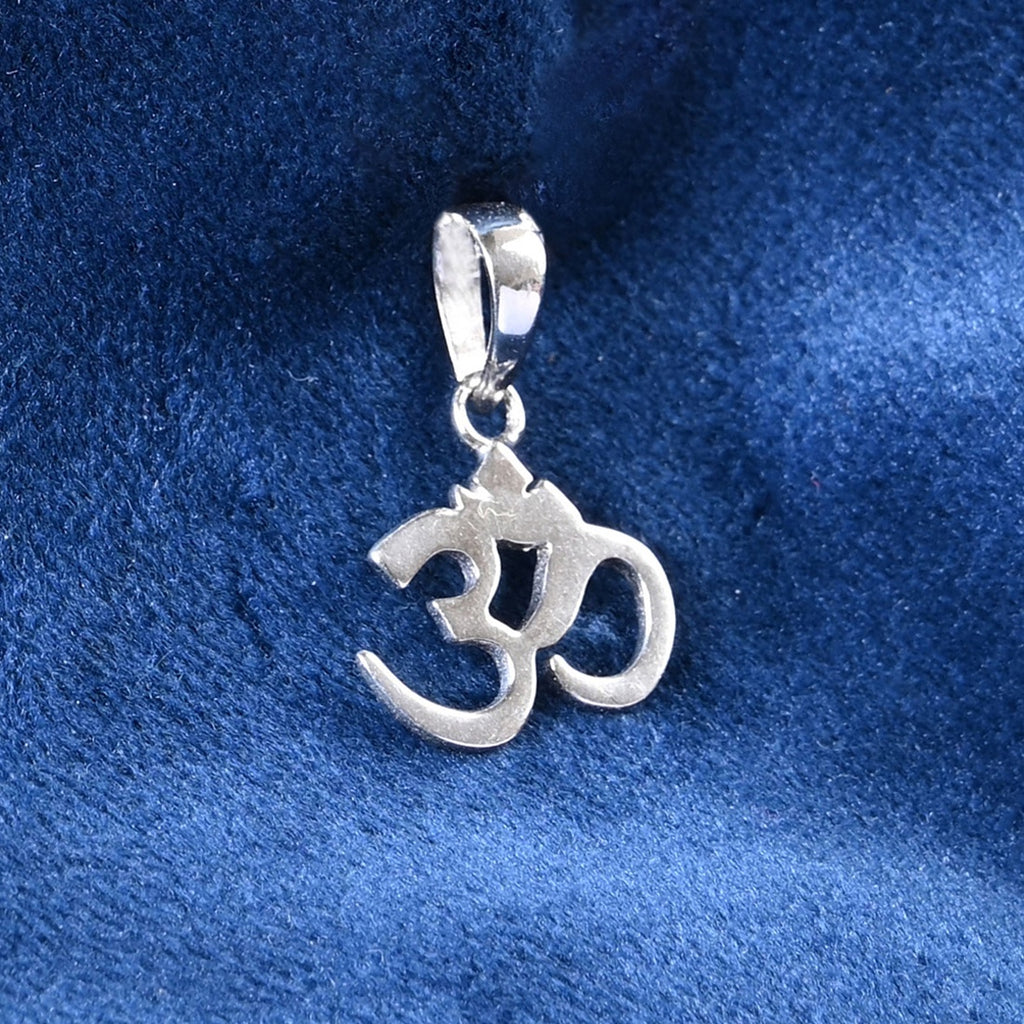 Silver Religious OM Men Pendant Necklace with Chain or without Chain