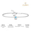CLARA 925 Pure Silver Evil Eye Chain Bracelet