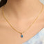 CLARA 925 Sterling Silver Blue Pendant Chain Necklace 