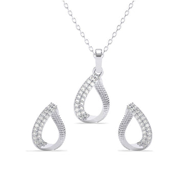 Silver Raindrop Jewellery Set