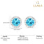 Silver Orsa Blue Solitaire Stud Earrings