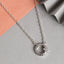 CLARA 925 Sterling Silver Jules Pendant Earring Chain Jewellery Set  Rhodium Plated, Swiss Zirconia  Gift for Women & Girls