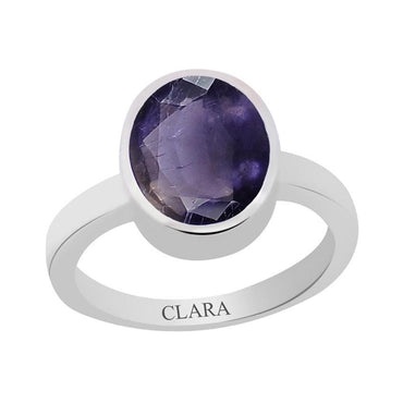 Certified Iolite Neeli Elegant Silver Ring 9.3cts or 10.25ratti