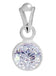 Certified Zircon Silver Pendant 5.5cts or 6.25ratti