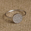 CLARA 925 Sterling Silver Orbit Ring Rhodium Plated, Swiss Zirconia Gift for Women and Girls