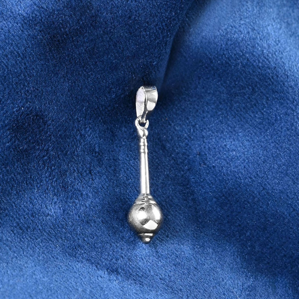 Silver Hanumanji Gada Men Pendant Necklace with Chain or without Chain