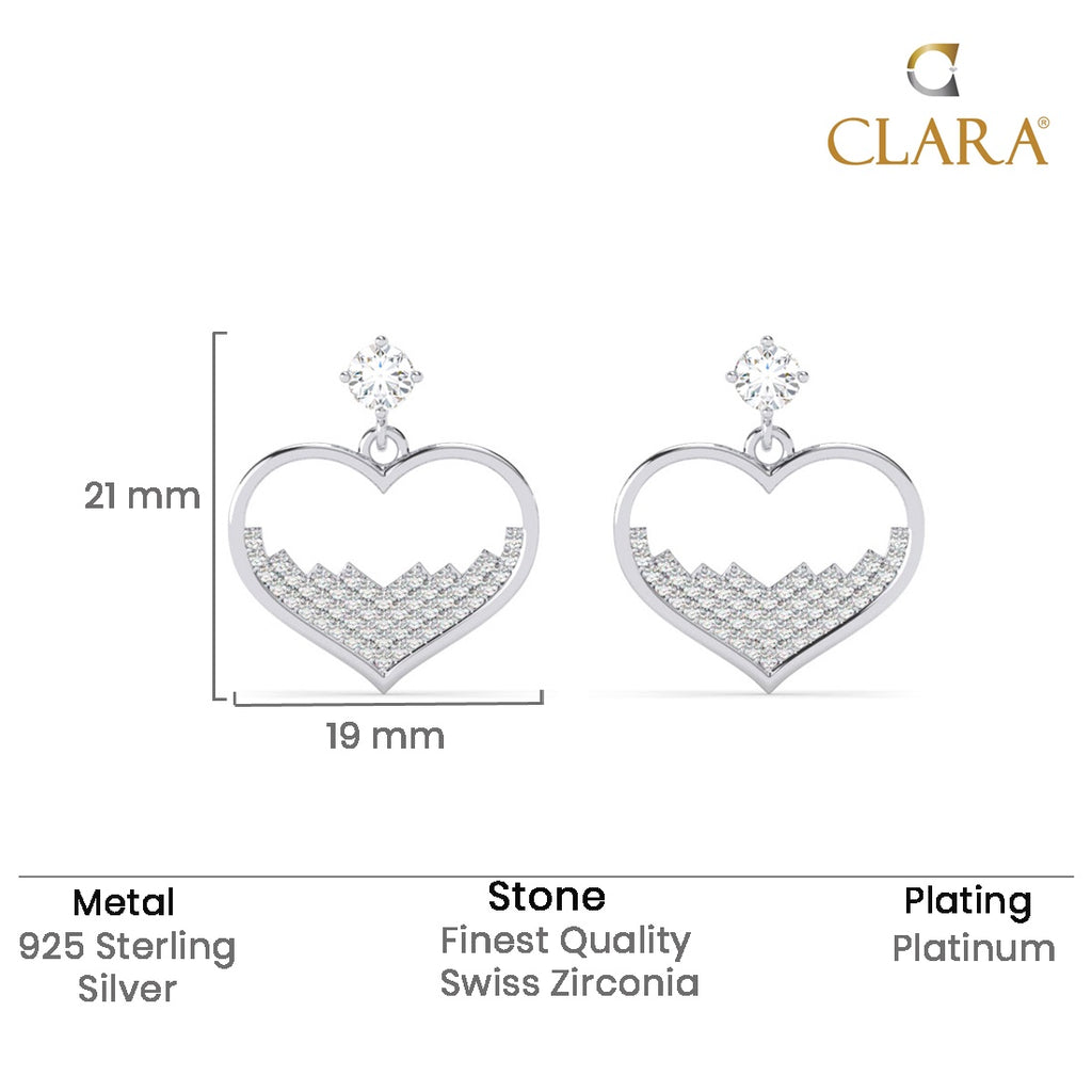 Silver Cuore Heart Earrings