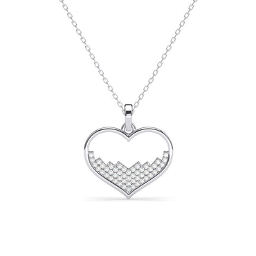 Silver Cuore Heart Pendant Chain