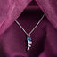 CLARA 925 Sterling Silver diamante Pendant Chain Necklace 