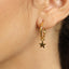 CLARA 925 Sterling Silver Star Hoop Drop Earring Gold Plated Gift for Women & Girls