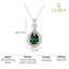 Silver Jino Green Solitaire Pendant Chain