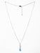 CLARA 925 Sterling Silver Pear Solitaire Pendant Chain Necklace 