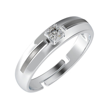 CLARA Pure 925 Sterling Silver Nario Adjustable Ring Gift for Men and Boys | Partial Matte Finish