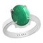 Certified Emerald Panna Prongs Silver Ring 3cts or 3.25ratti