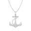 Silver Anchor Pendant Chain Necklace