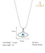 CLARA 925 Sterling Silver Evil Eye Halo Pendant Chain Necklace 