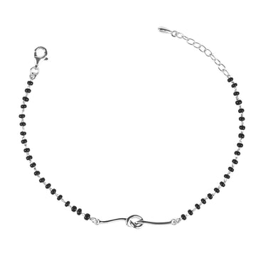 CLARA 925 Sterling Silver Knot Hand Mangalsutra Bracelet