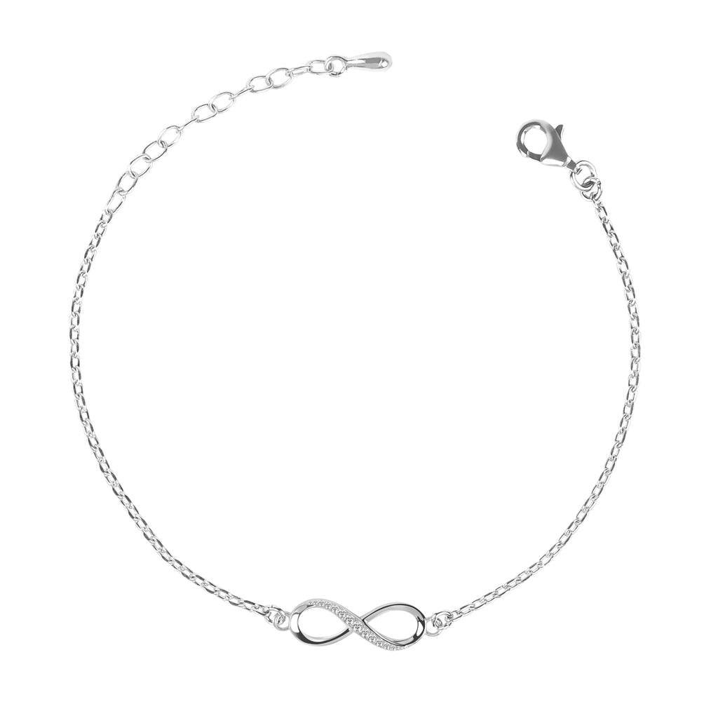 CLARA 925 Sterling Silver Infinity Bracelet