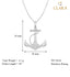 CLARA 925 Sterling Silver Anchor Pendant Chain Necklace 