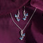 CLARA 925 Sterling Silver Butterfly Pendant Earring Chain Jewellery Set Rhodium Plated, Swiss Zirconia Gift for Women & Girls