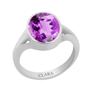 Certified Amethyst (Katela) Zoya Silver Ring 4.8cts or 5.25ratti