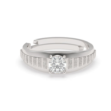 CLARA Real 925 Sterling Silver Step Band Ring 