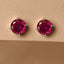 CLARA 925 Sterling Silver Blood Red Studs Earrings Gift for Kids Girls
