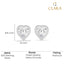 Silver Zilvia Heart Solitaire Stud Earrings