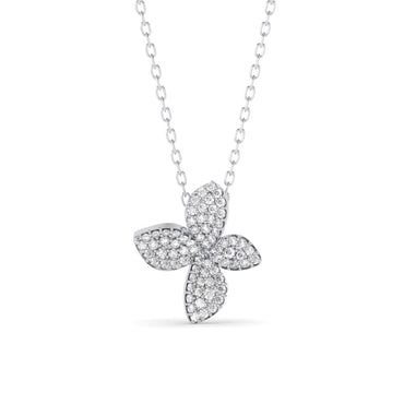 Silver Floral Pendant Chain