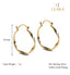 CLARA 925 Sterling Silver Twisted Hoop Earring Gold Plated Gift for Women & Girls
