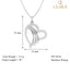 CLARA 925 Sterling Silver Isal Heart Pendant Chain Necklace 