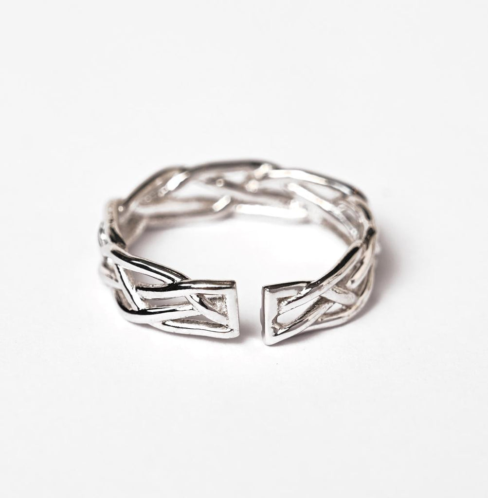 CLARA Pure 925 Sterling Silver Bold Finger Ring 