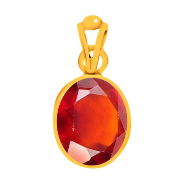 Certified Hessonite Gomed Panchdhatu Pendant 3cts or 3.25ratti