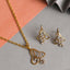 CLARA 925 Sterling Silver Eden Pendant Earring Chain Jewellery Set Gold Rhodium Plated, Swiss Zirconia Gift for Women & Girls
