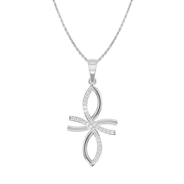 CLARA 925 Sterling Silver Petal Pendant Chain Necklace 