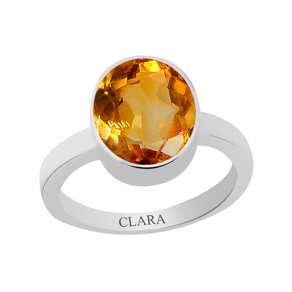 Certified Citrine Sunehla Elegant Silver Ring 8.3cts or 9.25ratti