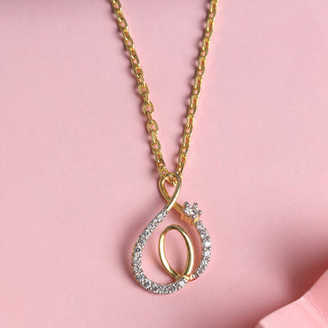 CLARA 925 Sterling Silver Flavia Pendant Chain Necklace 